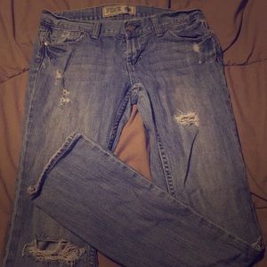 PINK distressed jeans